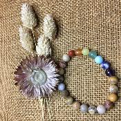 Bracelet 7 Chakras & Agate folle