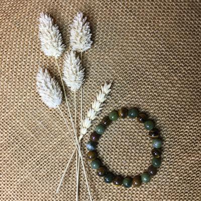 Bracelet Oeil de tigre & Jade vert