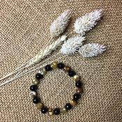 Bracelet Onyx & Agate de feu