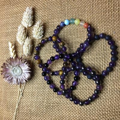 Bracelet Labradorite & Améthyste